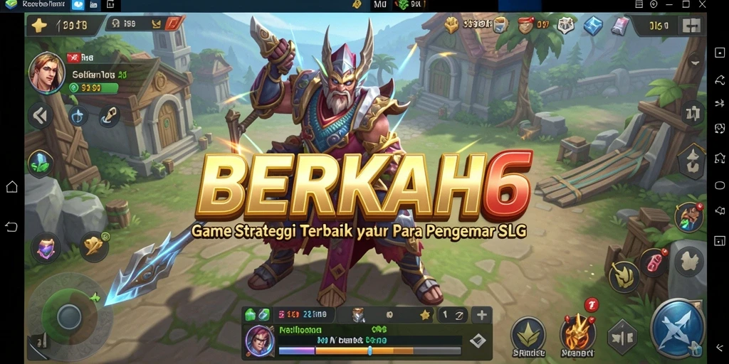 Screenshot gameplay BERKAH6 yang menunjukkan strategi membangun kerajaan.