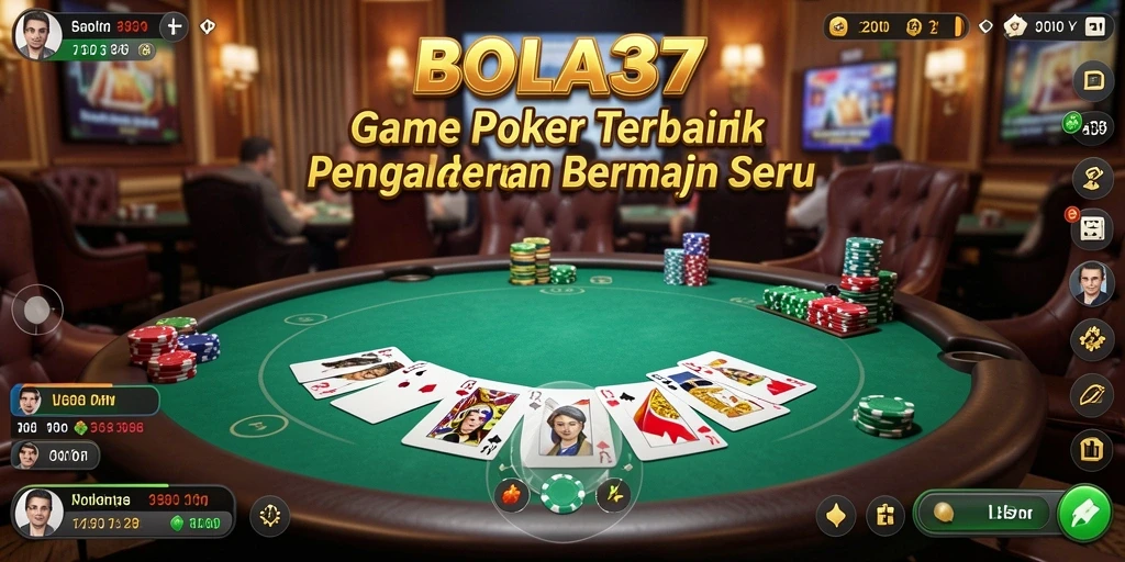 Tangkapan layar BOLA37 menunjukkan aksi seru dalam permainan Poker.