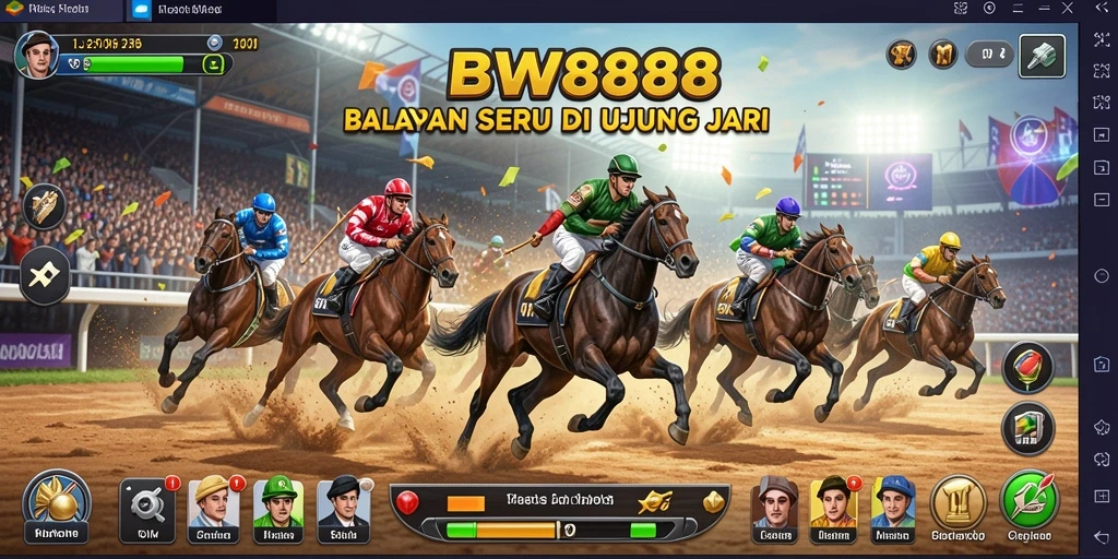 Tampilan gameplay Racing yang menegangkan di BW888.