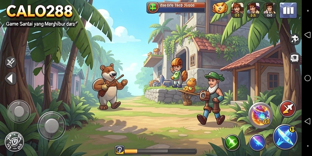 Tampilan gameplay CALO288 yang seru dan penuh warna.