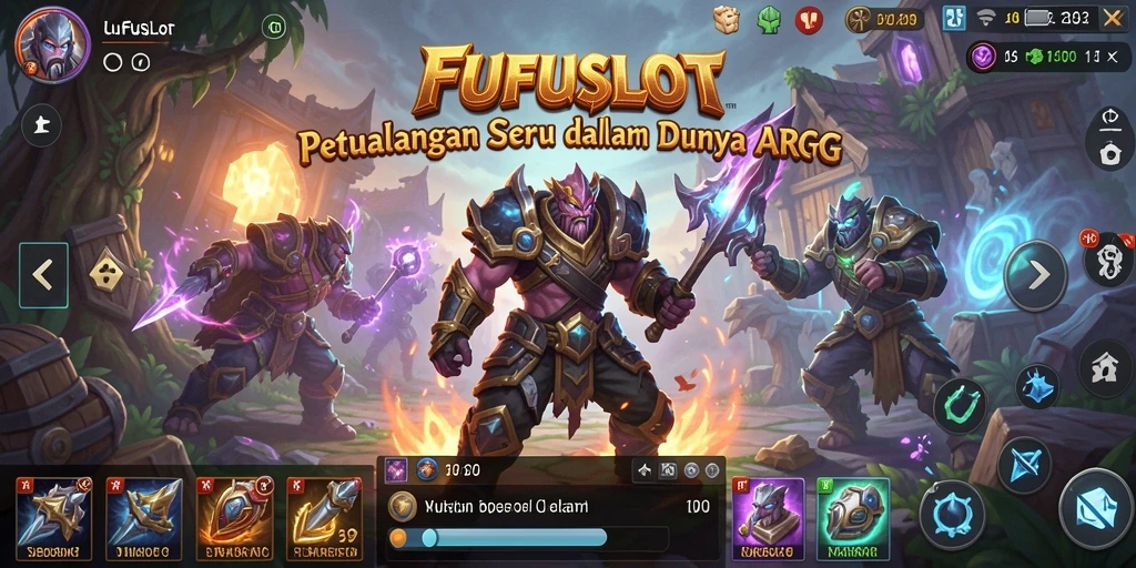Tampilan gameplay FUFUSLOT yang menegangkan dalam petualangan ARPG.