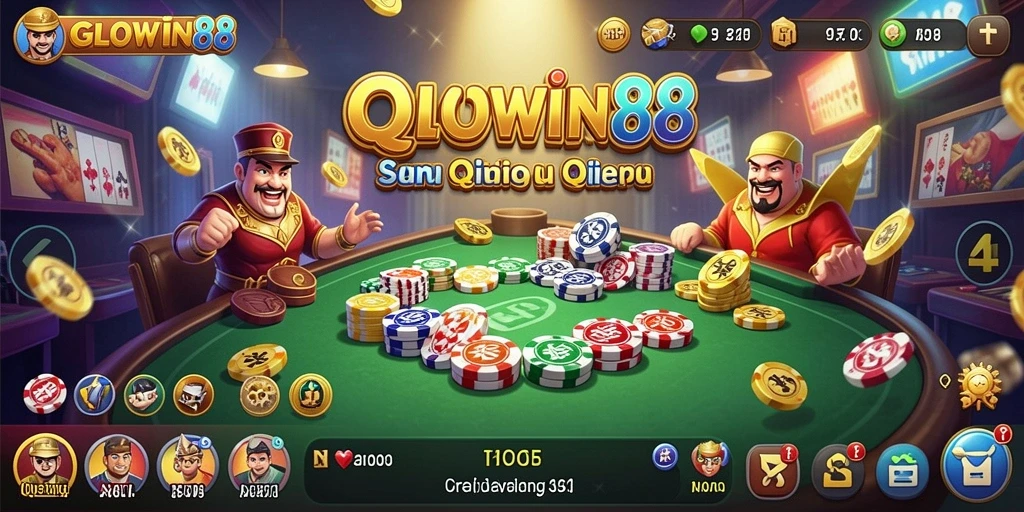 Tampilan gameplay QiuQiu yang seru dan interaktif di GLOWIN88.