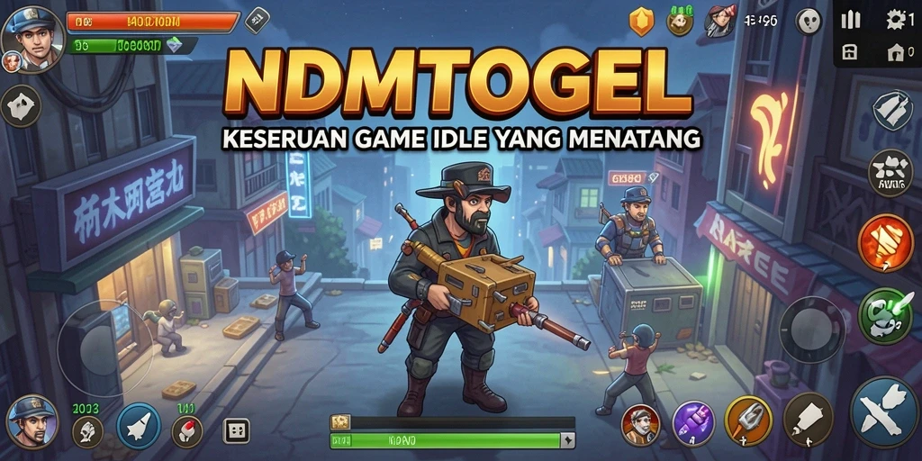 Tampilan gameplay utama NDMTOGEL dengan sistem Idle yang menarik.