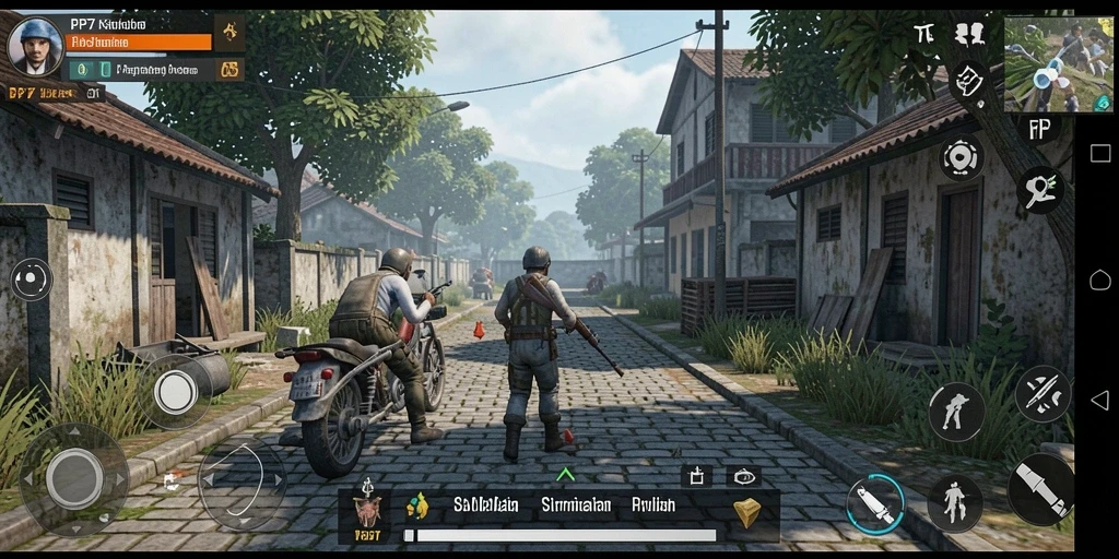 Screenshot gameplay PP7 menampilkan interaksi mendalam dalam dunia simulasi.